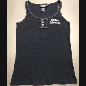 Women’s Harley-Davidson Black Ribbed Tank Size M
